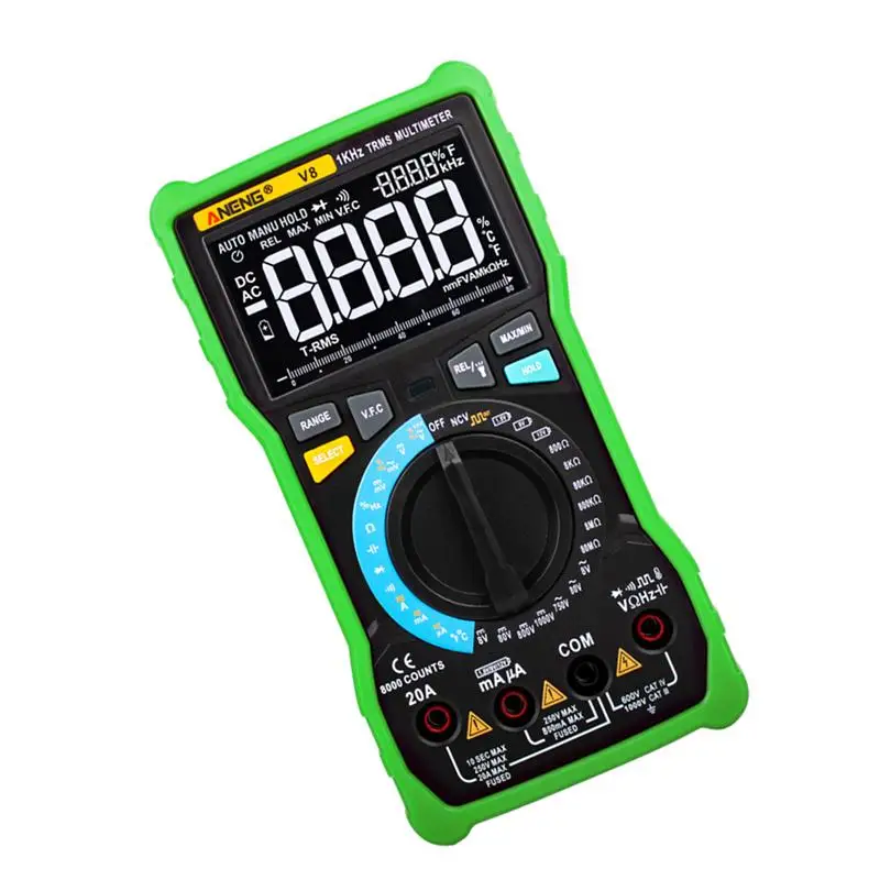 16 In 1 Digital Multimeter LCD Display Electrical Maintenance NCV Function AC/DC Ohm Auto Range Multimeter With Light No Battery