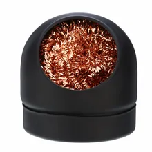 1 шт. пластиковый сварочный паяльник наконечник очиститель шариковый держатель+ 1 шт. очиститель припоя проволока из нержавеющей стали губка