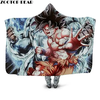 

Dragon Ball 3D Print Wearable Throw Blanket Bedspread for Kids Adult Sherpa Blanket Travel Couch Hooded Blanket ZOOTOP BEAR