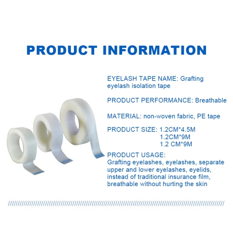 Нетканые фарбические полуперманентные прозрачные инструменты для наращивания ресниц, поставка медицинских лент, техник
