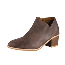 COZULMA Women Autumn Burnish Leather Side Zip Ankle Boots Shoes Female Med Heels Chelsea Boots Plus Size 35-43 morazora boots female cow suede fashion shoes zip solid leather boots spring autumn med heels shoes ankle boots for women