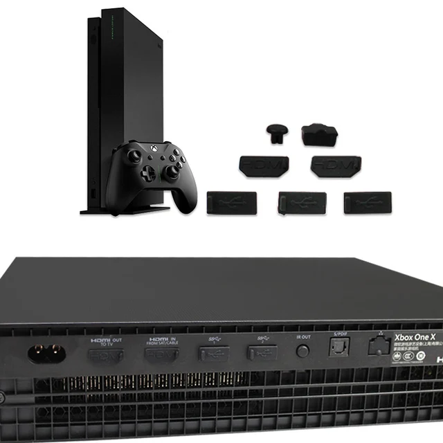 Best Offers For Xbox One X ONEX Gaming Console 7pcs/set Silicone DIY Dust Proof Pack Kits Dust Prevention Cover Case Mesh Jack Stopper