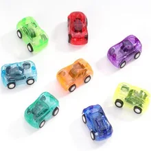 20 unids/lote de juguetes para niños pequeños, regalos de 5x3 cm, mini coche transparente extraíble