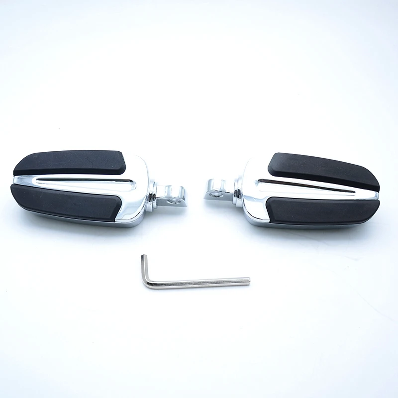 

Chrome Universal 10mm Motorcycle CNC Aluminum Foot Pegs Footrests Male Mount For Harley Davidson Heritage Softail