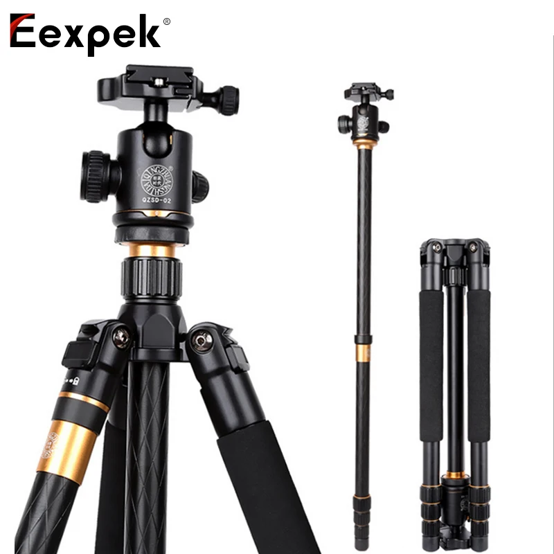 QZSD Q999 62.2 Inches Lightweight Tripod Monopod Professional