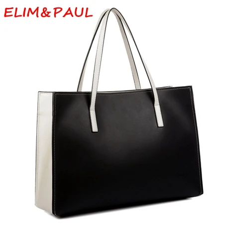 ELIM PAUL Genuine font b Leather b font font b Handbags b font Women Famous Designer