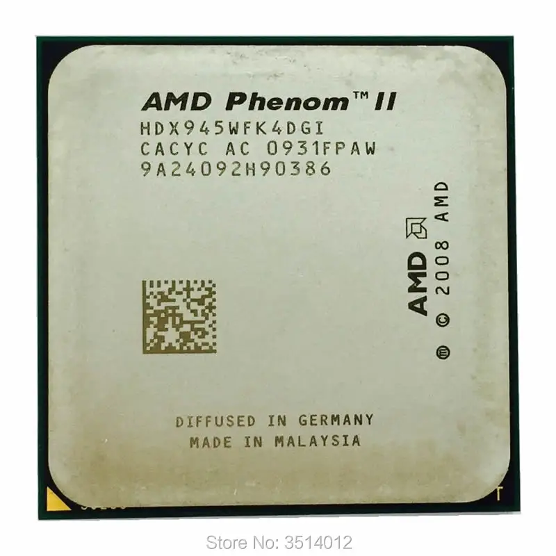 AMD Phenom II X4 945 95W 3.0GHz Quad Core CPU Processor HDX945WFK4DGI ...