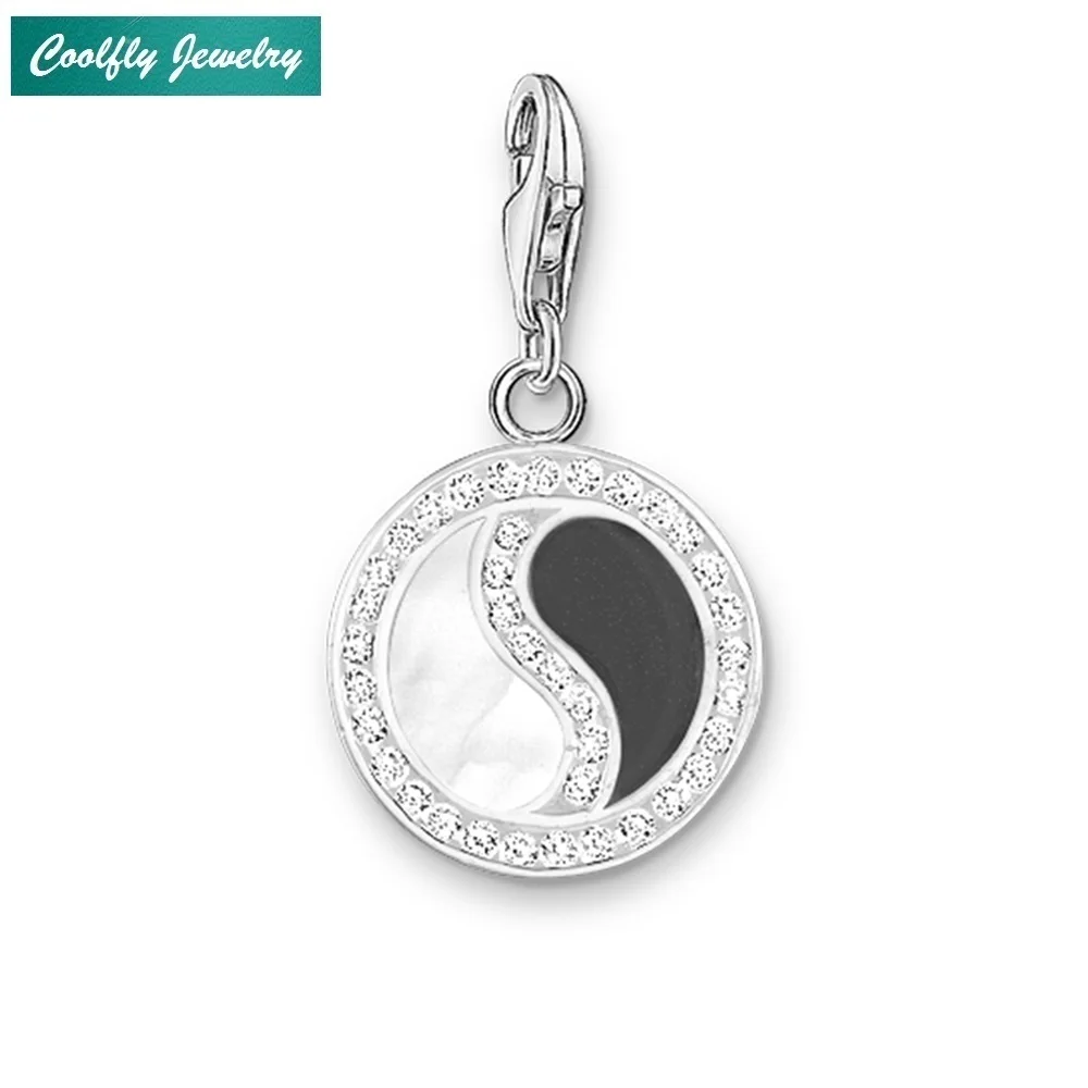 Ying Yang Tai Chi Charms Pendant Fit Diy Bracelet &amp Necklace Making Jewelry 925 Sterling Silver Gift Original Charm For Women | Украшения