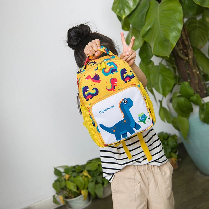 

Toddler Backpack Anti-lost 100901 Children Cartoon Dinosaur Large Travel Backpack USB Charging Rucksack Fashion School Bags