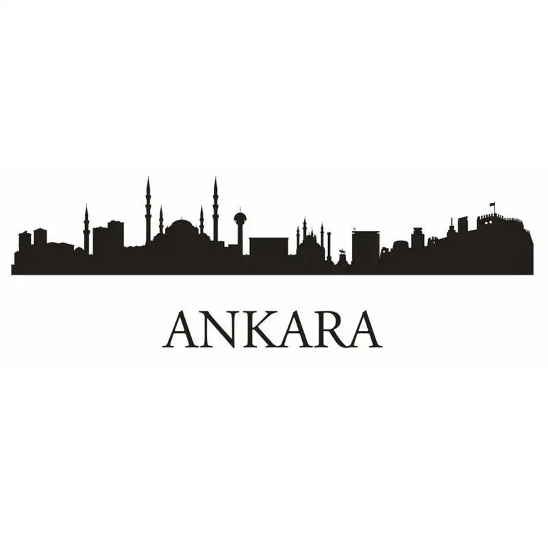 

ANKARA City Decal Wall Sticker Car Decal Vinyl Stickers Decor Mural Art Living Room Home Decoration Landmark Skyline Wall Decal