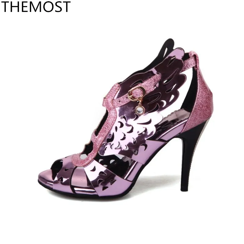 Themostwomen сандалии с heels2018 Новый 10 см Обувь на высоком каблуке гладиаторы в римском