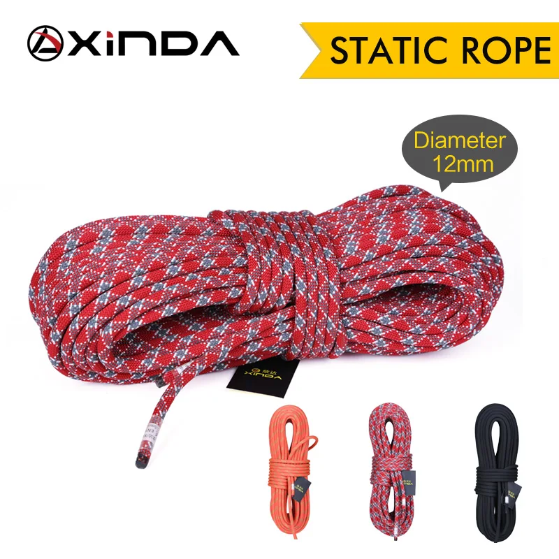 

XINDA 12mm Rock Climbing Rope 12mm Static Rope diameter High Strength Lanyard Safety Climb Camping Equipment Survival