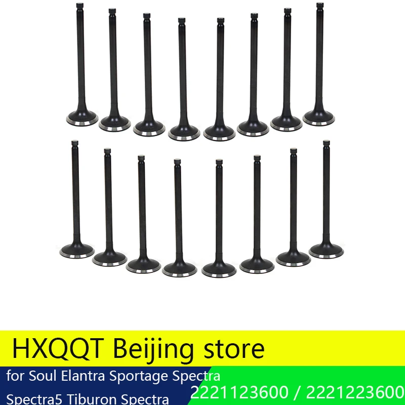 Intake Exhaust Valve Kit W/ Viton Valve Stem Seals Fits For Hyundai