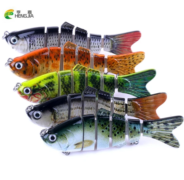 

HENGJIA 1Pcs/lot 10cm 17g Fishing Wobblers 6 Segments Swimbait Crankbait Fishing Lure Bait with Artificial Hooks