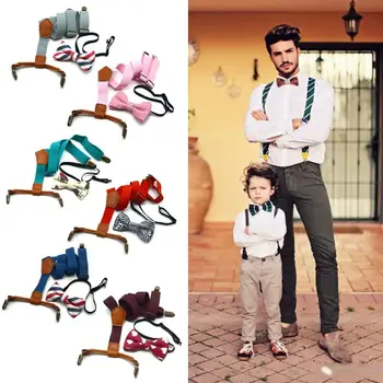 

Baby Boys Wedding Matching Braces Suspenders and Luxury Bow Tie Set Baby Boy's Kids Bow Ties Sets