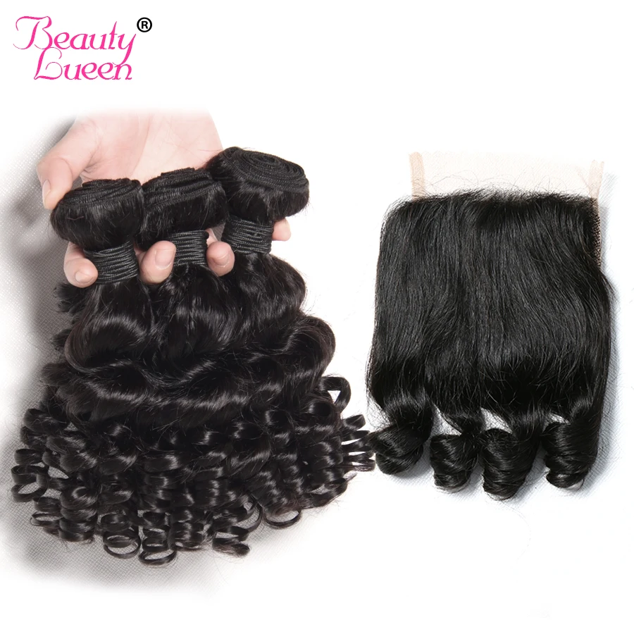 Bouncy Curly Weave Human Hair 3 Bundles Deals With Closure Funmi Brazilian Hair Weave Bundles With Closure Peruvian NonRemy Bouncy Curly Weave Human Hair 3 Bundles Deals With Closure Funmi Brazilian Hair Weave Bundles With Closure Peruvian NonRemy