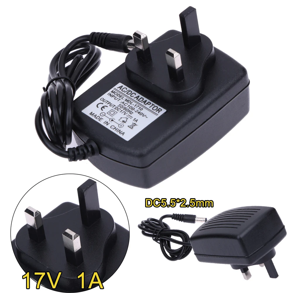 AC 100-240V DC 17V 1A зарядное устройство адаптер питания адаптер для зарядки US/AU/EU/UK Разъем для пылесоса Interphone 5,5x2,5 мм