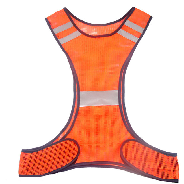 Running High Visibility Reflective Vest Fluorescent Yellow Orange Security Waistcoat For Night Work Outdoor Running Riding Vests
