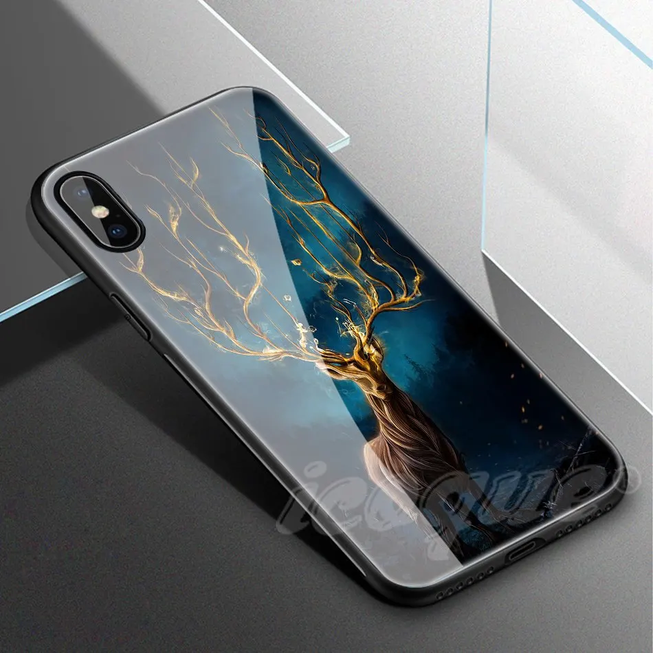 Animal Case for iPhone X 8 Plus Luxury iphonex Coque Glass Phone Cases for iPhone 8 Plus X 7 6s 6 Plus Case Silicone Cute Cover (17)