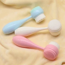 Новое поступление двухсторонняя Очищающая щетка для лица портативная щетка для чистки лица щетка для мытья лица средство для удаления угрей поры кожи