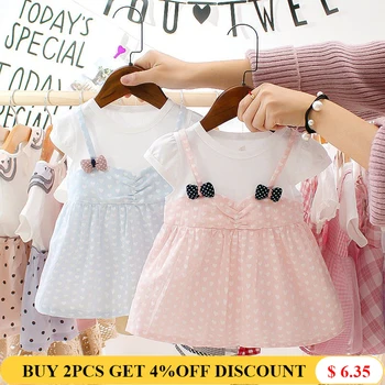 

Liakhouskaya Summer Newborn Infant Dress Cotton 2019 Fashion Girl Toddler Princess Birthday Party Baby Dress For Girl 0-2 Years