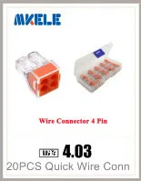 30 stuk Zachte En Harde Draad Terminal Blok Enkele 1 Pin Kabel Draad Bedrading Aansluiten разъем Voor лампа MKVSE-101