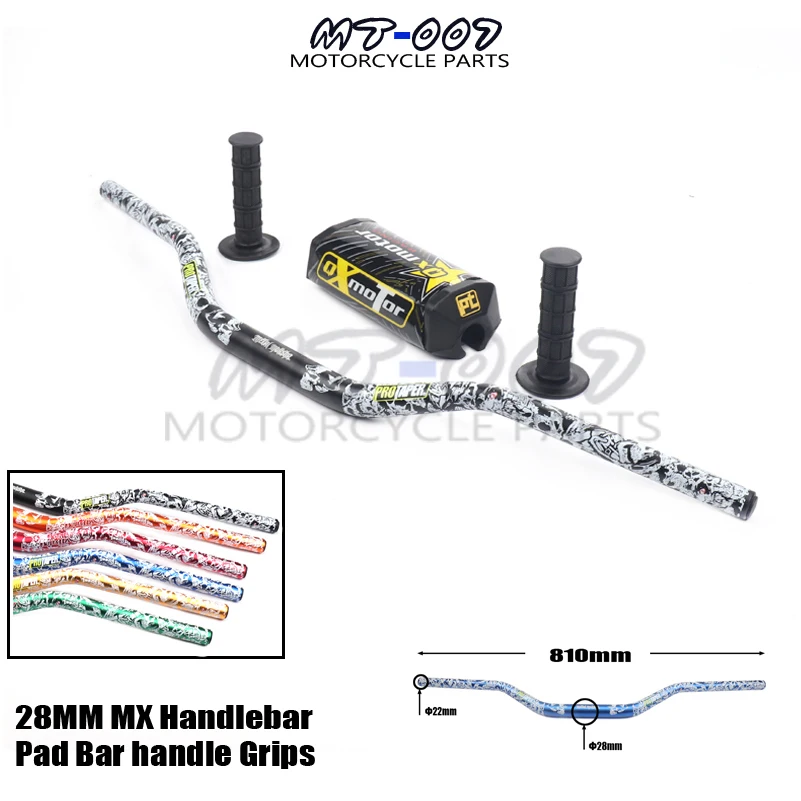 

Universal 28MM MX Aluminum Handlebar Bar Pad Bar handle Grips for SXF KLX YZF CRF RMZ Pit Dirt Bike Motocross Enduro Supermoto