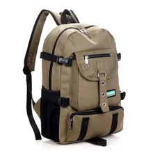 Nouveau Mode Bandoulière Zipper Solides Casual Sac Mâle Sac À Dos Sac D’école Toile Sac À Dos Sacs À Dos de Marque pour Hommes