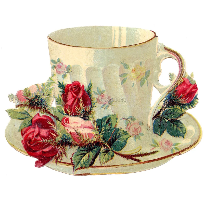 Coffee cup Rose room  decor  Embroidery  Pattern diamond 5D 