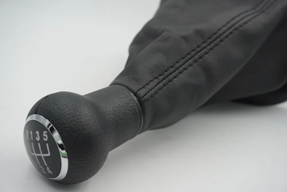 FREE SHIPPING New 5 Speed Gear Shift Knob With Leather Boot For VW Golf