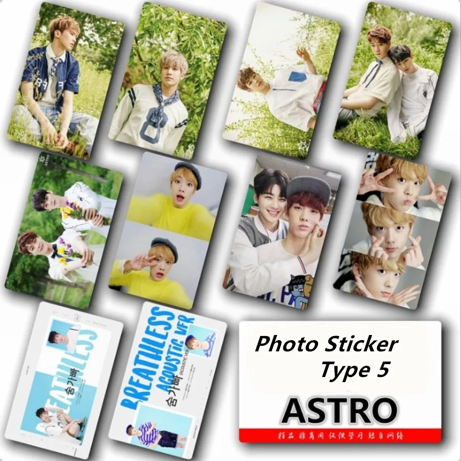 Kpop Astro Кристальные наклейки для фотографий, новые модные летние Стикеры для фотографий, 10 шт