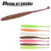 Proleurre 50Pcs 6CM 0.7G Soft baits Artificial silicone Salt Smell Warms Fishing Lures With Crank Hooks or Lead Hooks Fishing ► Photo 1/6