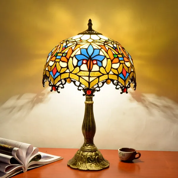 Antique byed art light handmade creative glass mosaic light bar cabinet bedside cashier mediterranean lamps - Цвет абажура: Черный