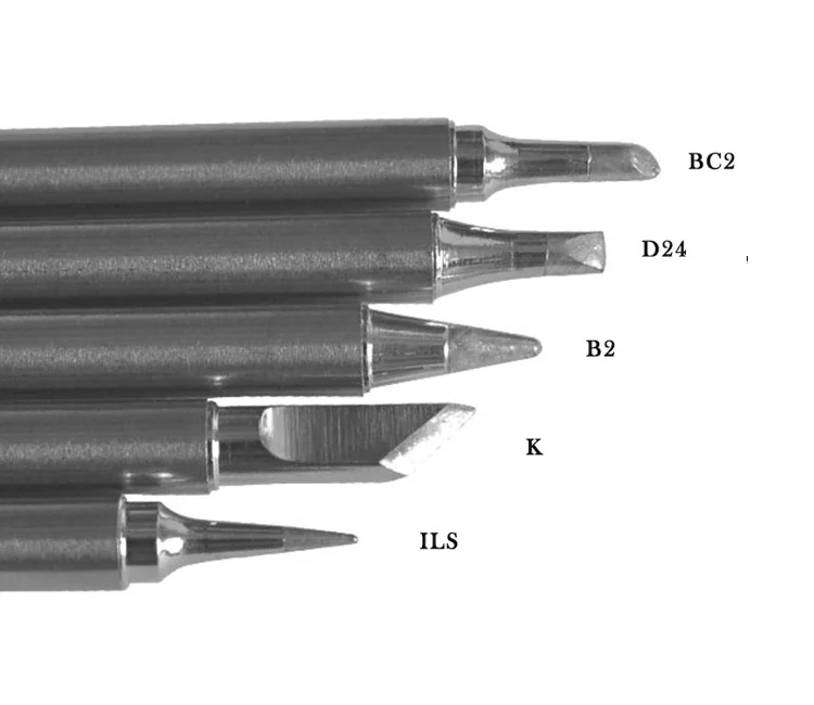 Gudhep 5pcs T12-BC2 D24 B2 K ILS Lead free T12 Replace Soldering Iron Tips for Hakko Soldering Rework Station