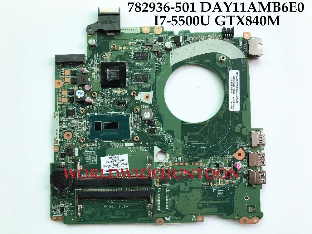 Высокое качество для HP Pavilion 15-P материнская плата ноутбука 782936-501 DAY11AMB6E0 SR23W I7-5500U