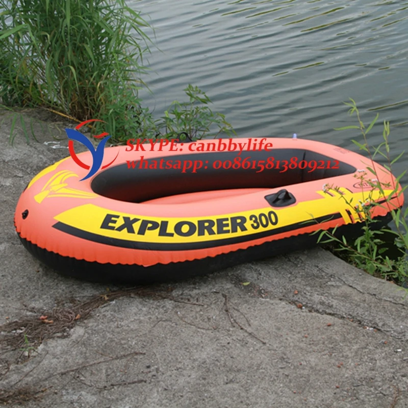 Три человека Intex Explorer 300 надувной плавательный бассейн воды играть гоночная лодка плавающий плот с веслами и насосом