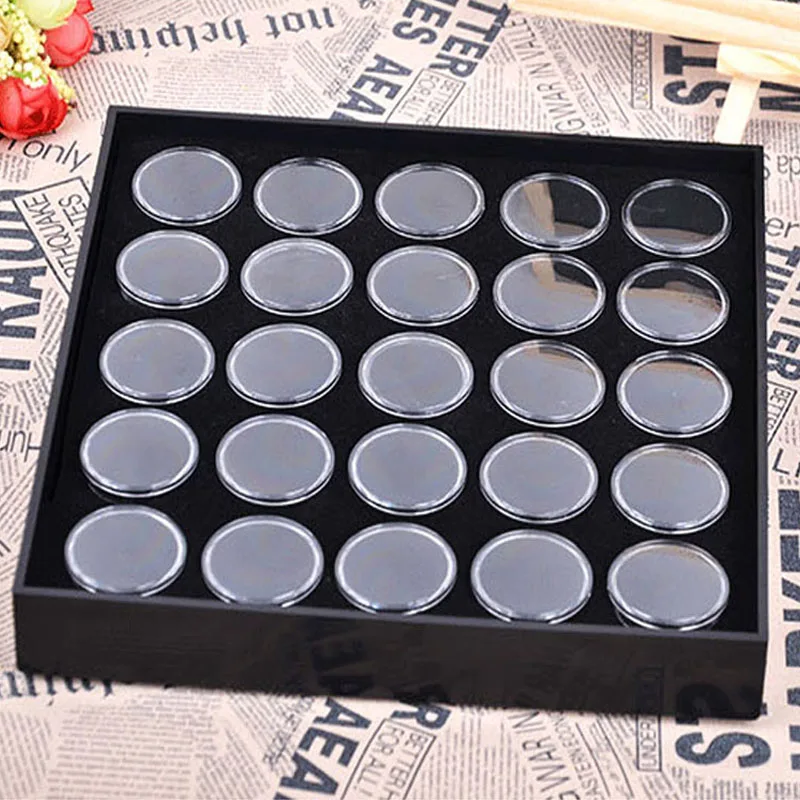 

25 Pots Nail Polish Storage Box Nail Art Empty Bottle For Nail Art Decoration Products Show Fress Shipping