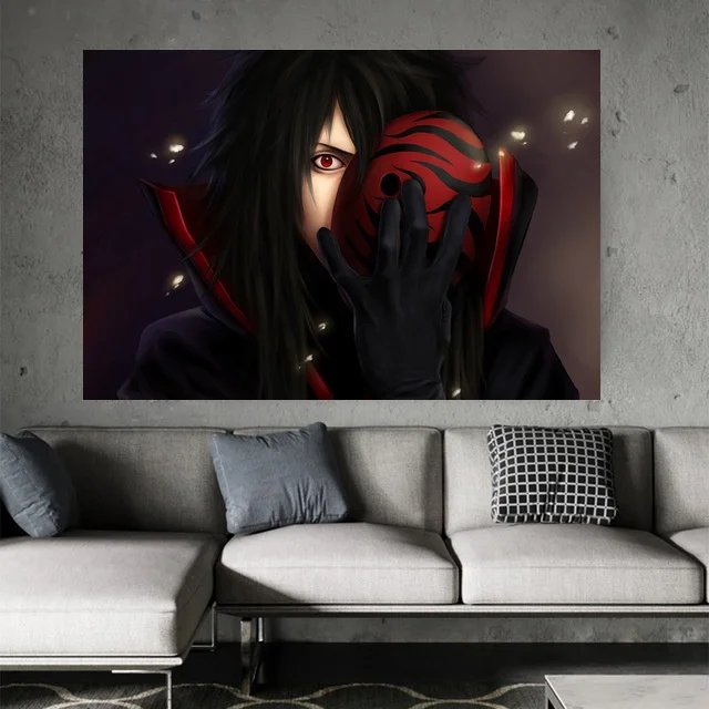 Шелковый плакат Bleach Uchiha Madara Sharingan Mask Art настенные картины Декор для дома | Дом и сад