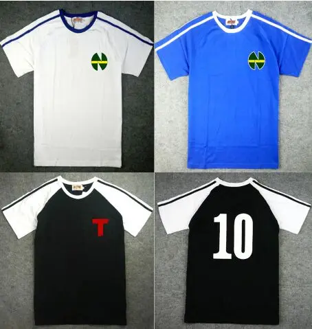 

Fashion Men's Shirts oliver atom With number 10, Captain Tsubasa Jerseys,ATOM blue football ATTON Men's Japanese clothes