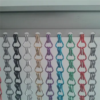 

anodized surface double hooks aluminum chain curtain avoid insect in Summer