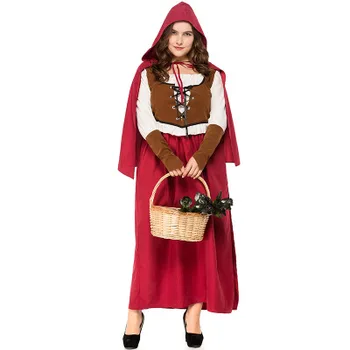 

NEW Big Plus Size Cosplay Costume Little Red Riding Hood Sexy Dress Adults Carnaval Purim Costume Women Halloween Costumes