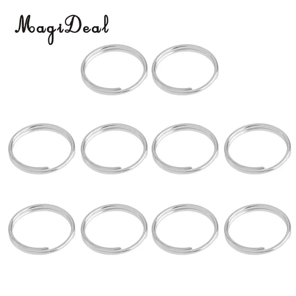 MagiDeal 10 Pieces 316 Stainless Steel Scuba Diving O Ring Water Sports Boat Keychain for Kayak Canoe Boating Rafting Dinghy