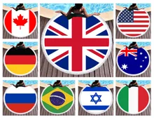 Free shipping National Flag Large Spa Bath Beach Towel Blanket Russia France Australia Brazil Israel Italy US UK Union Jack Flag