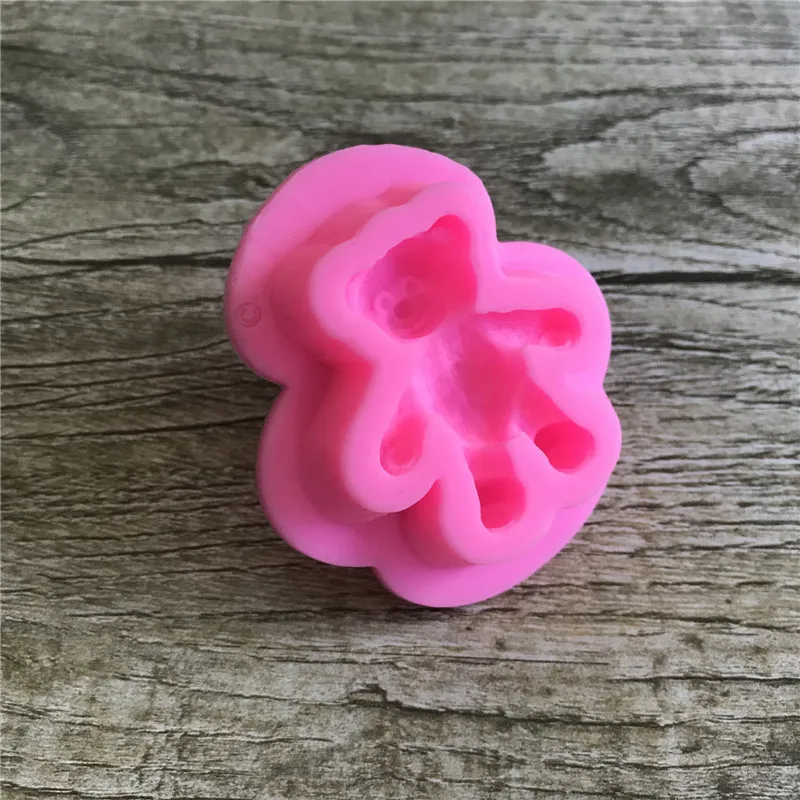 1 шт. Sugarcraft Мини силиконовая форма Медведь для помадки инструменты украшения