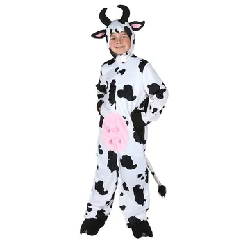 

Child Lovely Milk Cow Cosplay Costumes Adorable And Cozy Winter Halloween Outfit Warm Animal Clothes Cartoon Animal