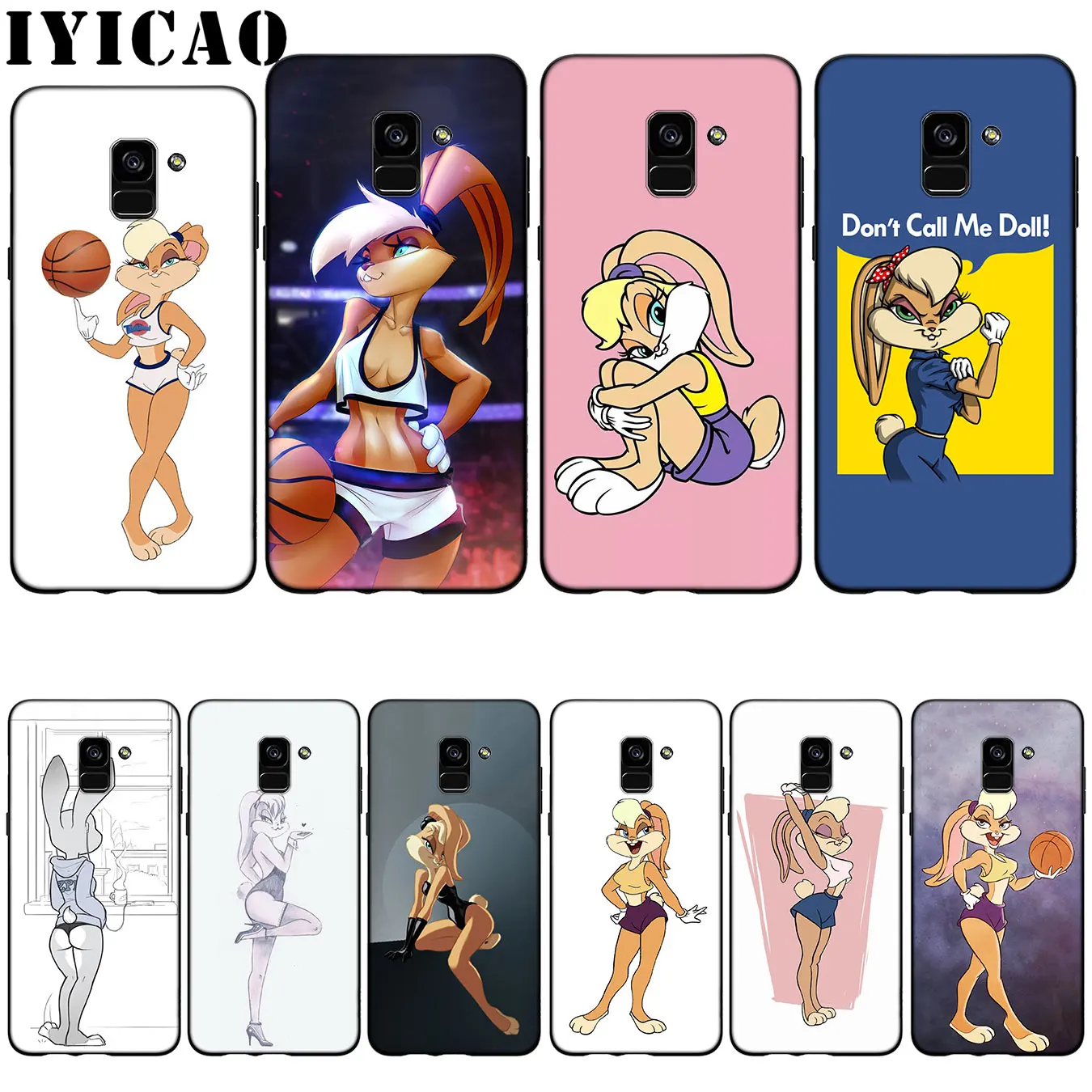 IYICAO lola bunny Silicone Soft Case for Samsung Galaxy A6 Plus A9 A8 A7 2018 A3 A5 2016 2017 Note 9 8 | Мобильные телефоны и