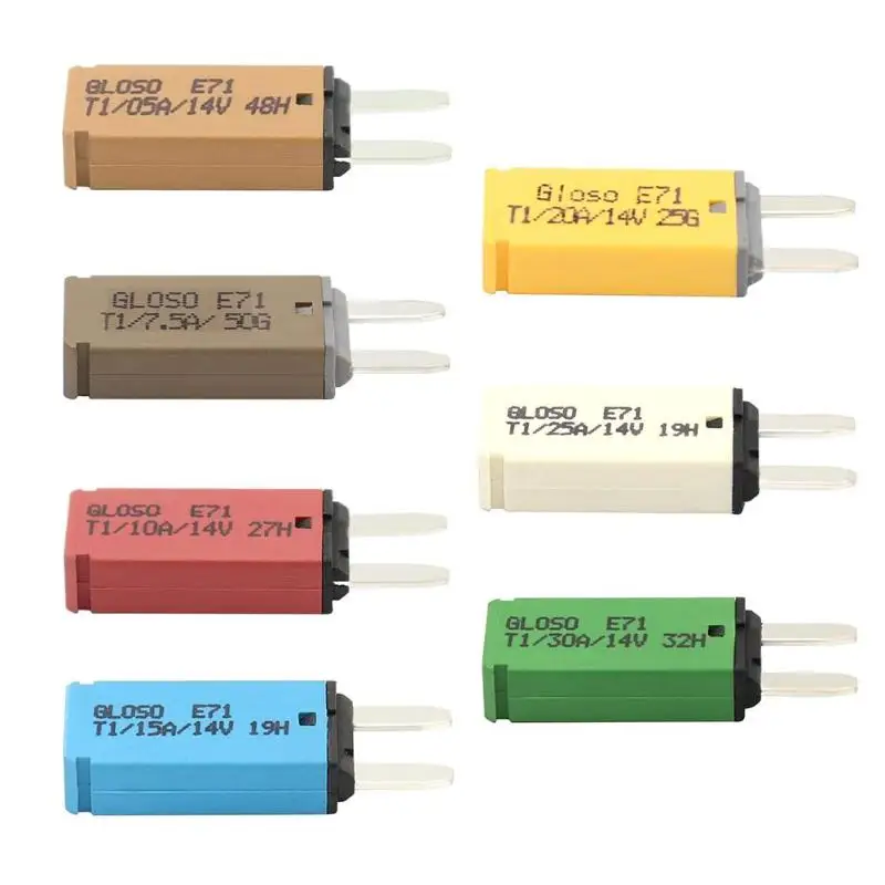 VODOOL S Размер DC 14V Авто Сброс мини предохранитель 5A/7.5A/10A/15A/20A/25A/30A ATM автоматический