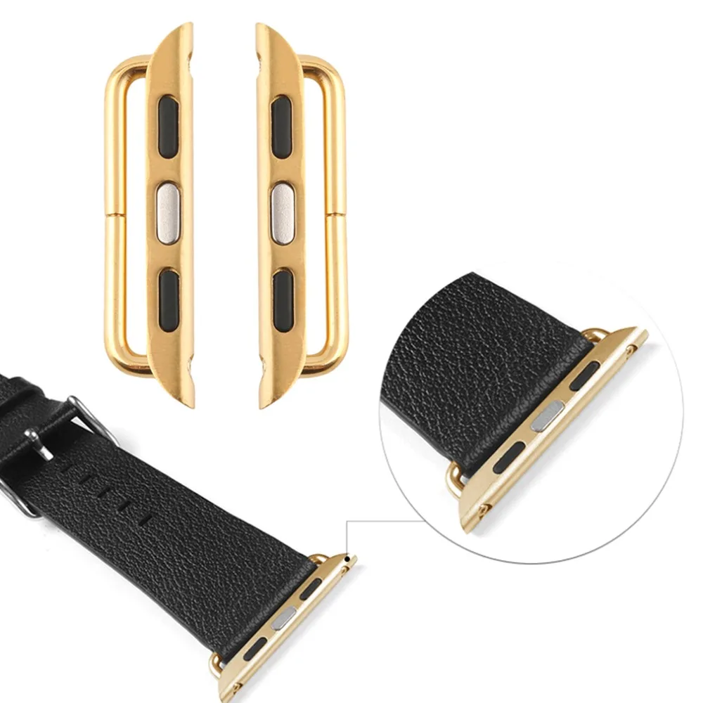 Смотреть Band Адаптеры Золотой Разъем Замена для Apple Watch 38/42 мм