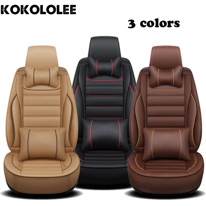 Чехлы на сиденья автомобиля kokolee из искусственной кожи для vw jetta 6 sx4 pajero sport hyundai