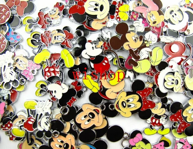 

New Classic 20 Pcs Cartoon mickey minnie Metal Charm Pendants Jewelry DIY Making D121